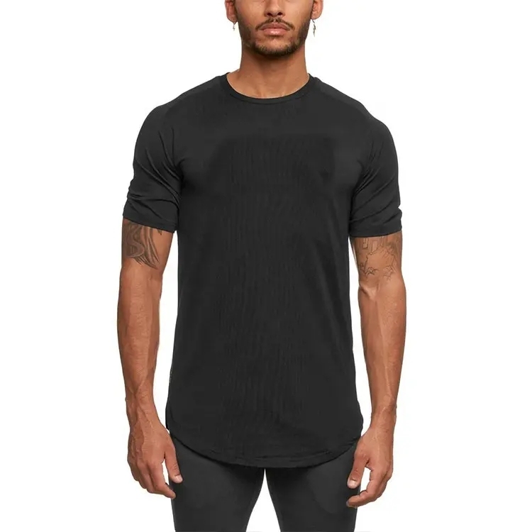 Wholesale Plain Printing Logo T-shirt Custom Brand Cotton Tee Athletic Fit Men Sports Tshirt