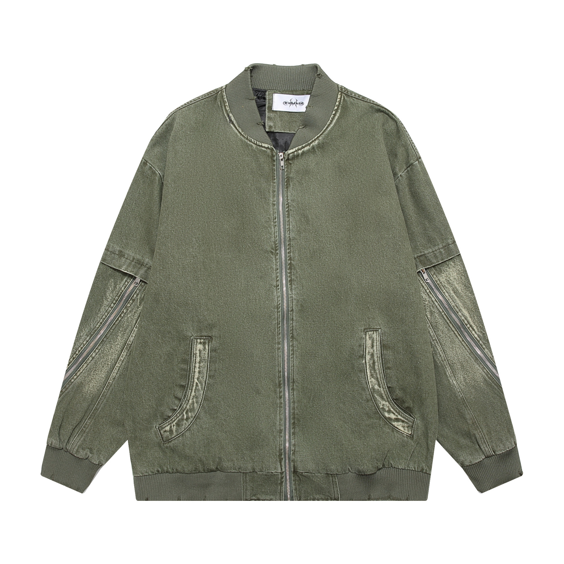 Retro niche cardigan jacket loose washed distressed denim jacket
