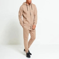 Custom Full Zip Up Tech Fleece Hoodie And Jogger Two Piece Sets Jogging Suits Men Tracksuit