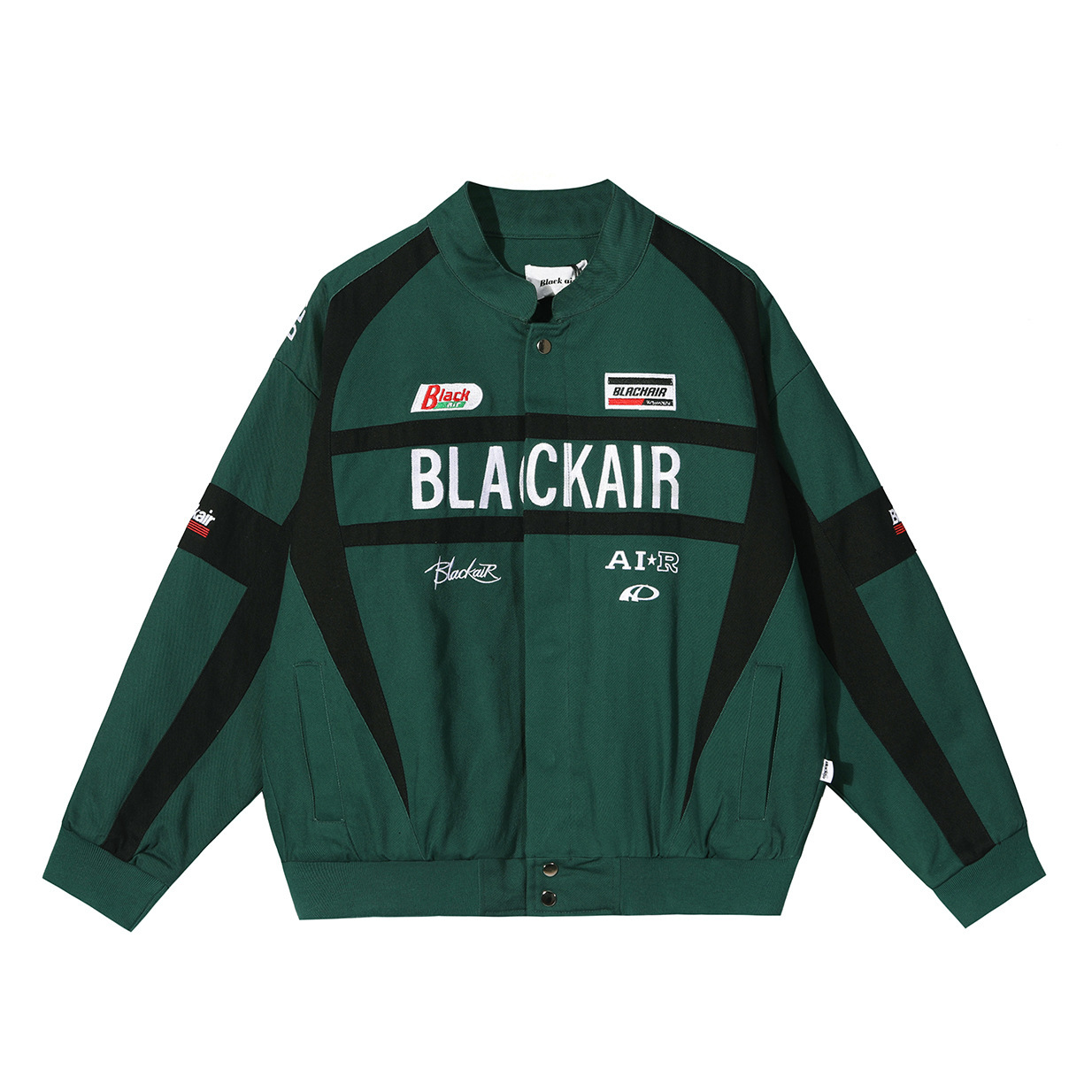 Colorblock baseball jacket for men and women loose winter warm cotton jacket