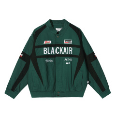 Colorblock baseball jacket for men and women loose winter warm cotton jacket