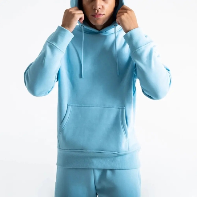 Custom Embroidery Knit Anti-pilling Cotton Polyester Hoodie And Jogger Set Two Piece Tech Fleece Tracksuit For Men