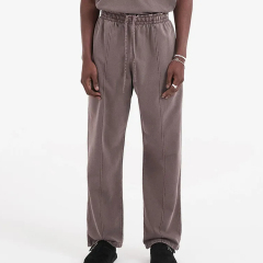 High Quality Custom Boxy Oversized Washed Sweat Pants Joggers Manufacturer Acid Wash Wide Leg Heavyweight 400gsm Sweatpants Men