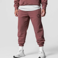 Custom Logo Private Label Fleece Drawstring Waist Loose Sweatpants 100% Cotton Oversized Gym Sports Running Jogger Men