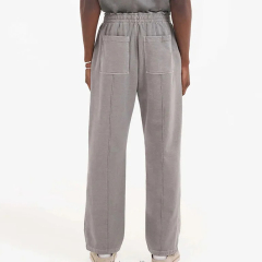 High Quality Custom Boxy Oversized Washed Sweat Pants Joggers Manufacturer Acid Wash Wide Leg Heavyweight 400gsm Sweatpants Men