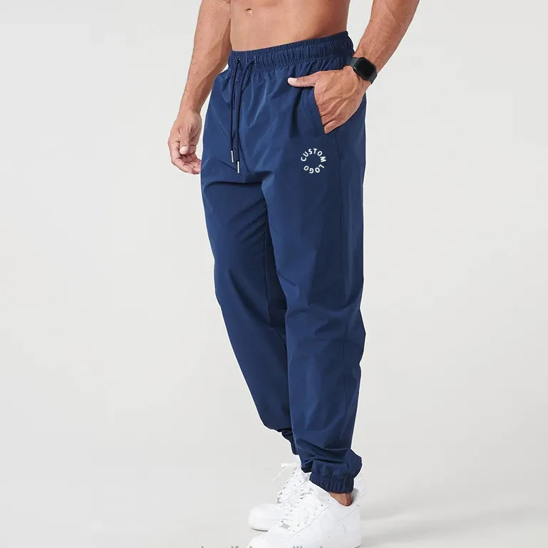 Manufacture Custom Relaxed Fit 90% Polyamide 10% Elastane Unisex Sweatpants Sports Straight Leg High Quality Nylon Joggers Men