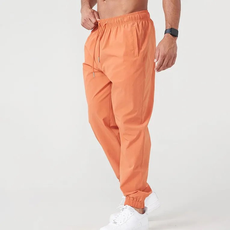 Manufacture Custom Relaxed Fit 90% Polyamide 10% Elastane Unisex Sweatpants Sports Straight Leg High Quality Nylon Joggers Men