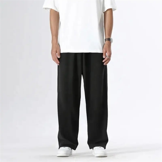Custom Joggers Men's Loose Slim Fit Sport Trouser Wide Leg Casual Sports Street Wear Elastic Waist Band Men Jogger Pants
