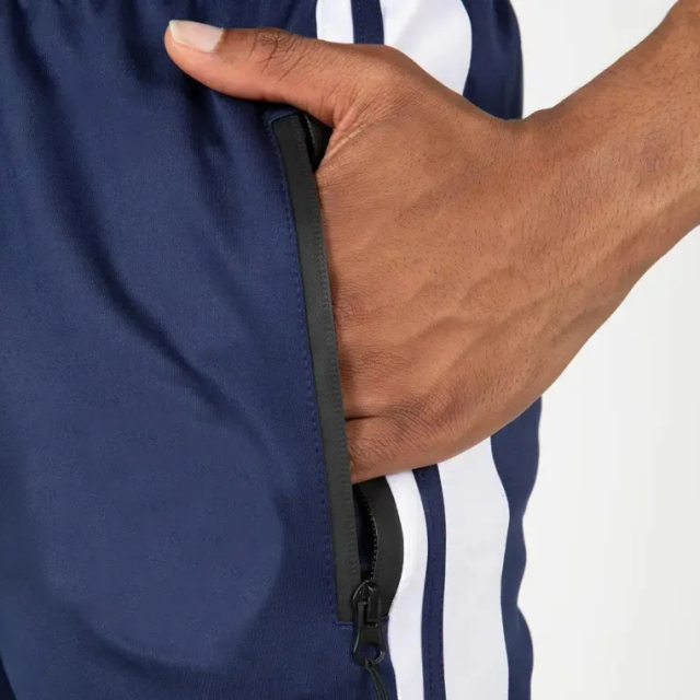 Custom Logo Blank Slim Fit Activewear Quick Dry Sweat Wicking 4 Way Stretch Side Stripe Gym Training Track Pants Men Gym Joggers