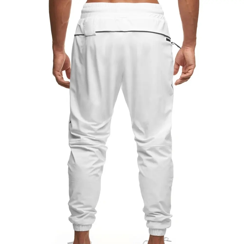 Men Custom Fit Street Wear 4-way Stretch Sweat-wicking Sports Zipper Pocket Jogger