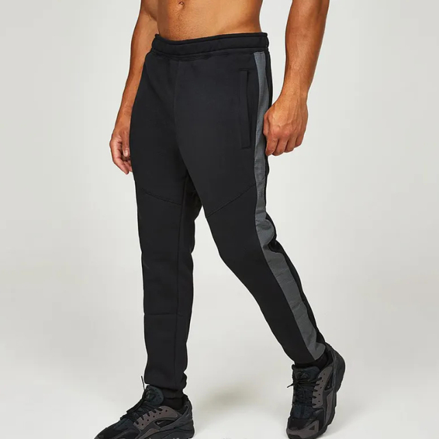 High Quality Jogger Pants Bottoms Zip Slim Fit Straight Leg Tracksuit Sweatpants Sportswear Men Tech Fleece Pants Side Stripe
