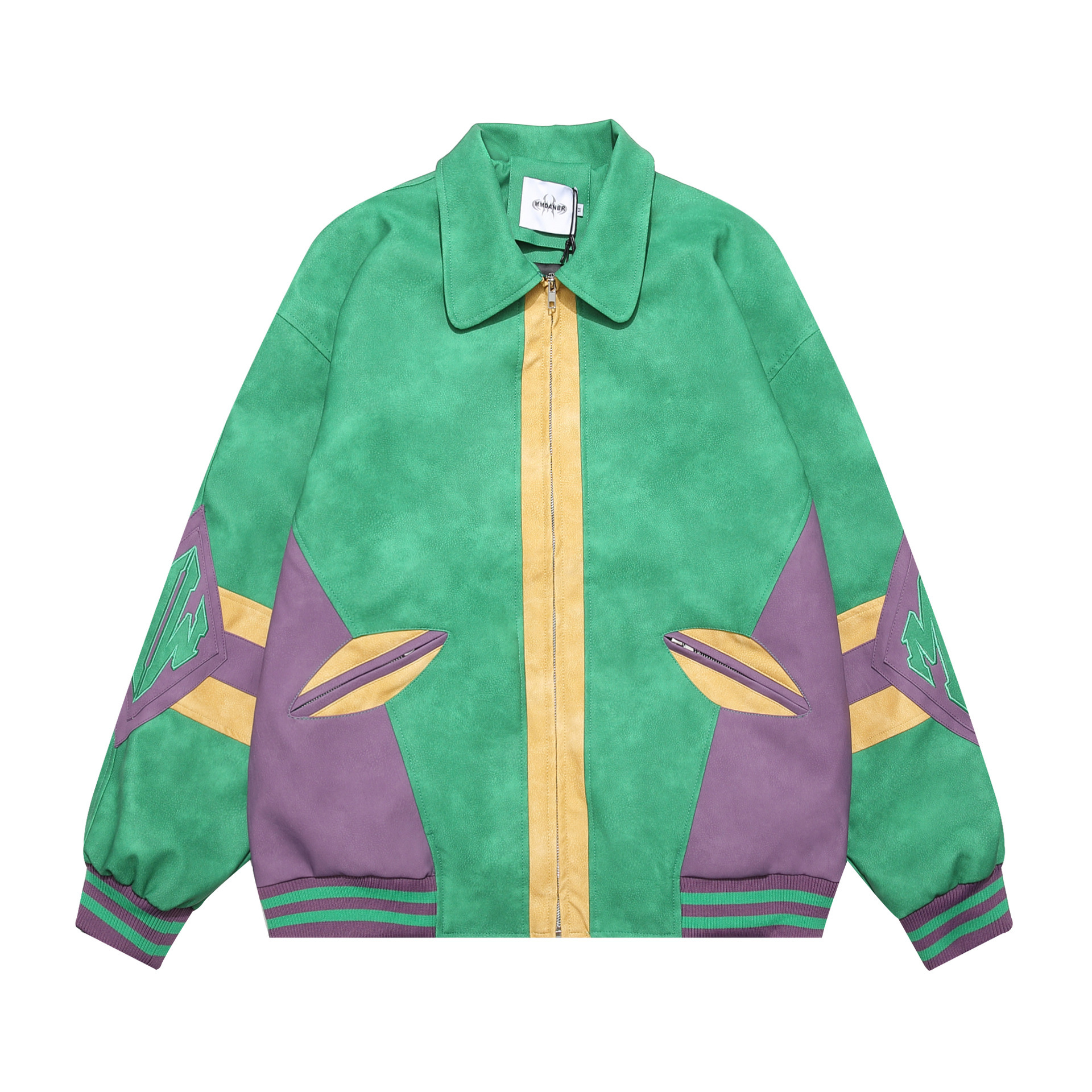 Embroidery Logo Leather Baseball Bomber Leather Varsities Jacket For Men