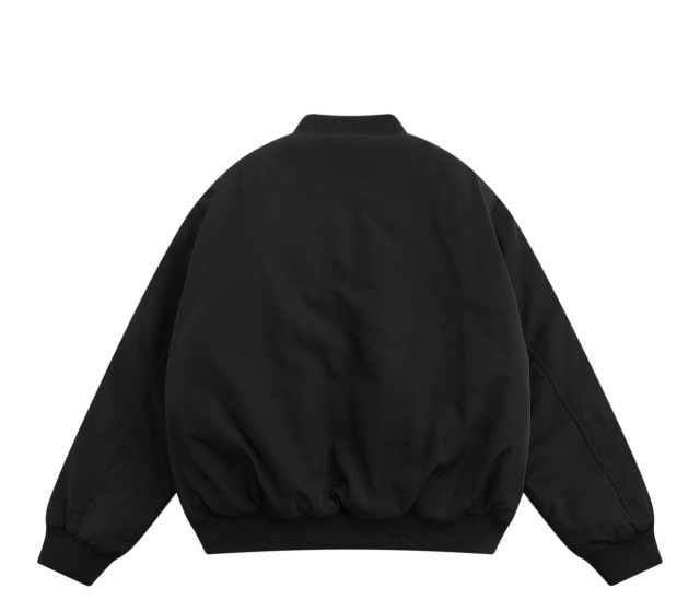 Winter letter embroidered quilted baseball uniform unisex casual workwear jacket