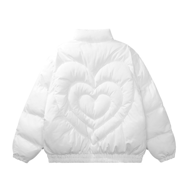 New winter cotton coat, unisex love design bread down jacket