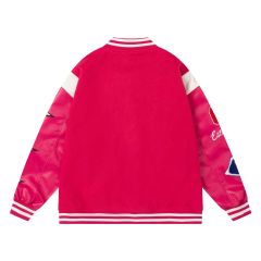 Streetwear letter towel embroidered patchwork baseball uniform unisex trendy brand loose jacket
