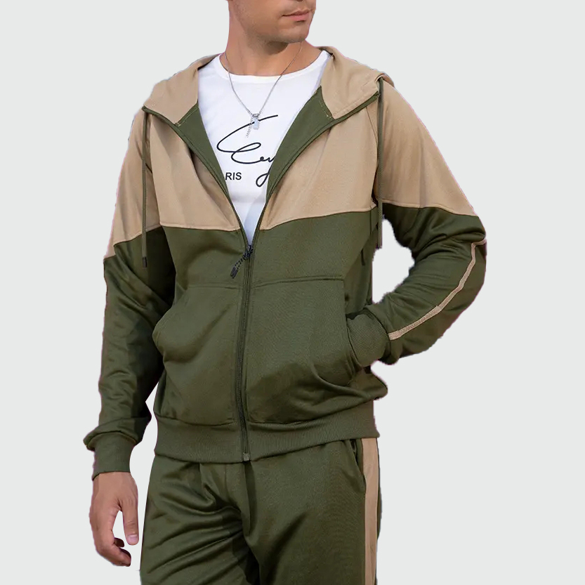 Customized Sweatshirt Sets Sports Sweat Suit Men Jogging Suits Fleece Hoodie 2 Piece Track Suit