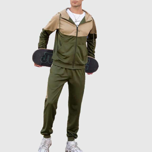 Customized Sweatshirt Sets Sports Sweat Suit Men Jogging Suits Fleece Hoodie 2 Piece Track Suit