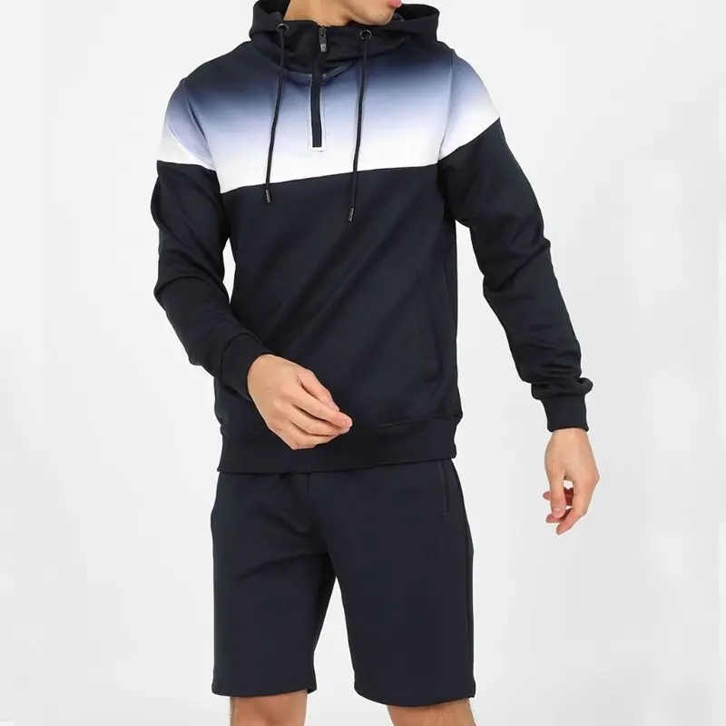 Men's Summer Hoodie Set Sweatshirt Shorts Gym Shorts Sets For Men Short Set