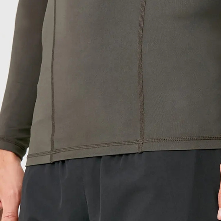 High Quality Dry Fit Men Fitness Compression Muscle Fit Gym Polyester Sports Long Sleeve T Shirt