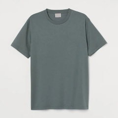 Custom Plain Crew Neck Short Sleeve Shirts Mens Pima Cotton T Shirt