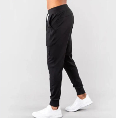 Custom Men Premium High Quality Nylon Spandex Slim Fit Sports Sweatpants Tapered Training Gym Fitness Jogger For Men