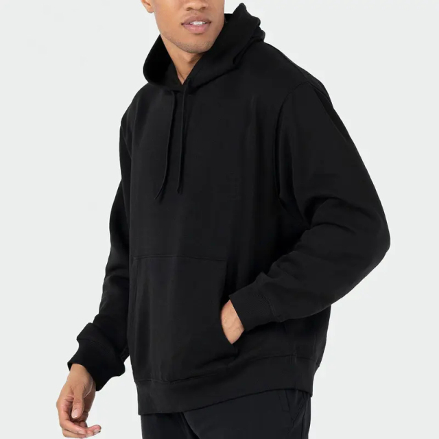 Manufacturers Cotton Polyester Ribbed Fabric Custom Silicone Logo Printing Fitness Sports Men Gym Hoodies