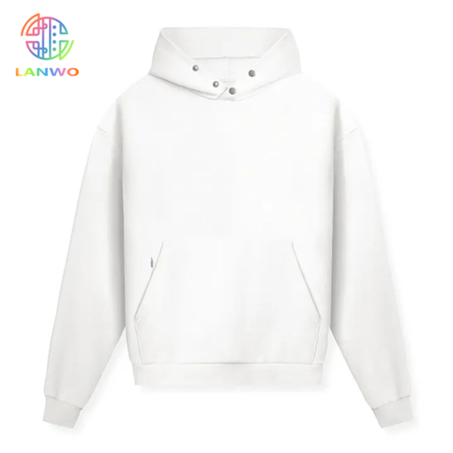 High Quality Custom Collar Buttons Pullover Hoodie Sweatshirts Wholesale Heavyweight Hoodie Plus Size Hoodie