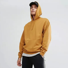 High Quality Fashion Super Comfort Long Sleeve Plain 100%cotton Custom Oversized Hoodie Men's French Terry