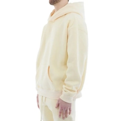 Custom Logo Embroidery Men Hoody Bale Heavy 500 Gsm Double Layer Organic Cotton Hoodie