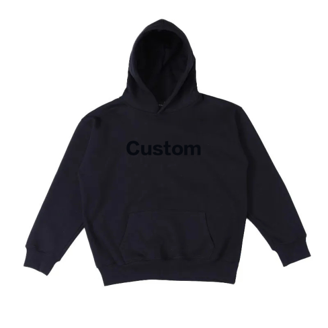 2023 New Arrived Thick 100% Fleece Cotton Print Loose Dropped Shoulder Sleeve Hoodie