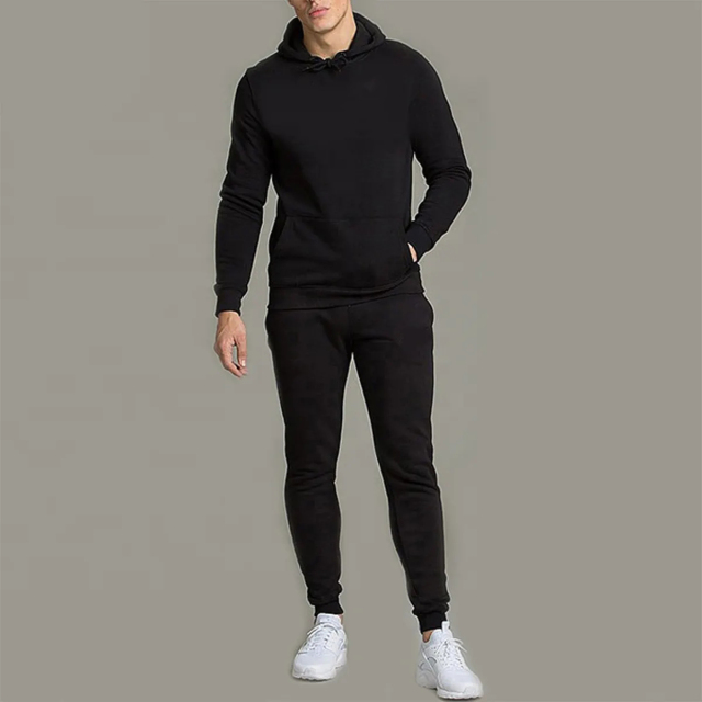 High Quality Custom Logo Jogger 2 Piece Cotton Fitness Clothing Tracksuits Jogging Sportsuit Men Hoodie With Sweatpants