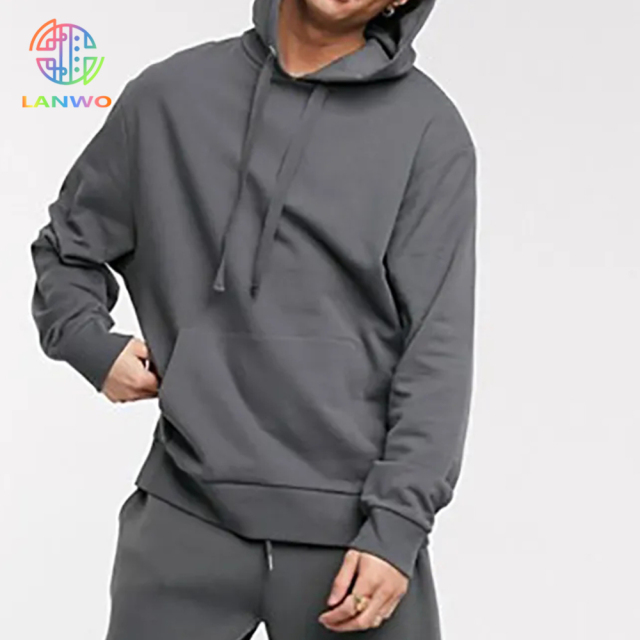 Oem Autumn Cotton Oversized Long Sleeve Drop Shoulder Pullover Casual Sweatshirt Hoodies