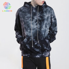 Wholesale Custom Tie Dye Hoodie Oversize Mens 100% Cotton Terry Acid Wash Hoodie