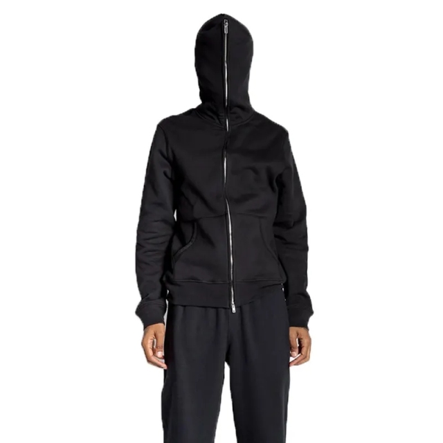 Custom Logo Oem New Design 100% Cotton Pullover Solid Full Zip Up Hoodie