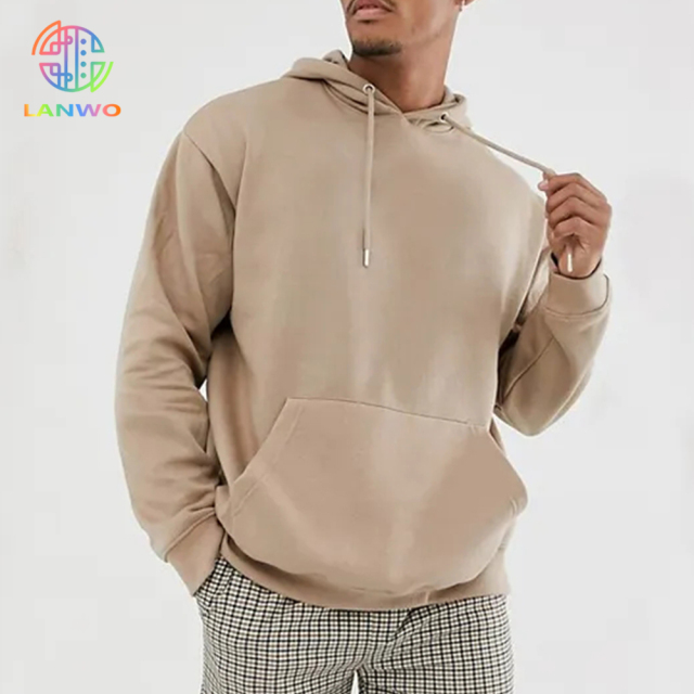 Men's High Quality Fleece Soft Cotton Fit Pullover Cheap Blank Lightweight Hoodie