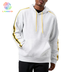Wholesale Men Oversize Drop Shoulder Sleeve Hip Hop Street Stripe Hoodie