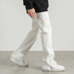 High Quality Flare Pants Mens Sweatpants Unisex Slim Fit Heavyweight Blank Brown Jogging Flare Sweat Pants Men