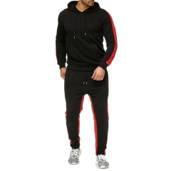 Custom Good Quality Men's Sports Clothing Oem Custom Gym Sweatsuit Polyester Stripe Mens Tracksuit