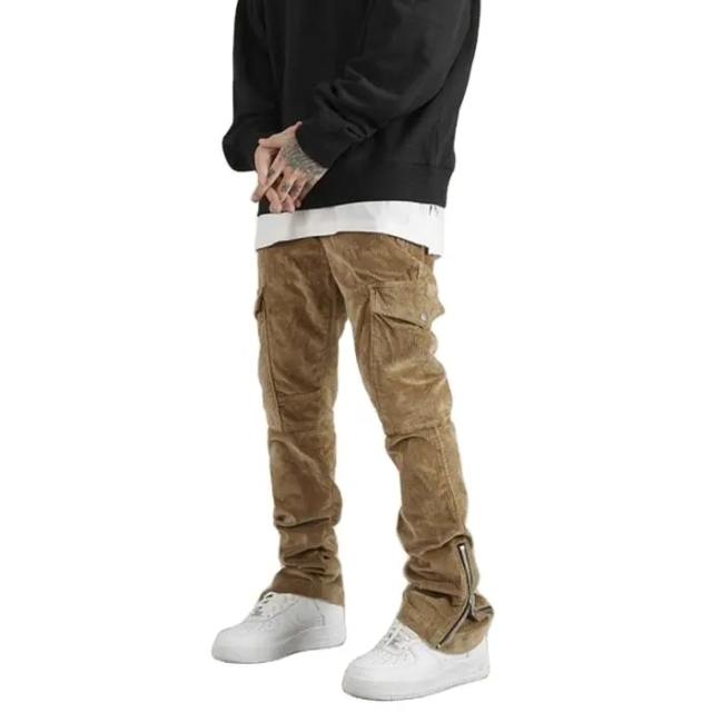 Factory Custom Trendy 100% Corduroy Breathable Comfortable Jogger Pants Also Suitable For Street Casual Pants