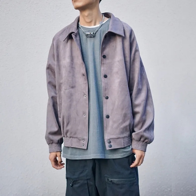 Custom Street Style Oversized Fashion Men's Jacket Foam Suede Heavy Zip Windbreaker Hoodie