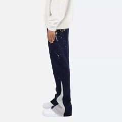 Custom Cargo Pant Hip Hop Flare Cargo Trousers 100% Cotton Loose Men's Sweatpants Cargo Sweat Pants For Men