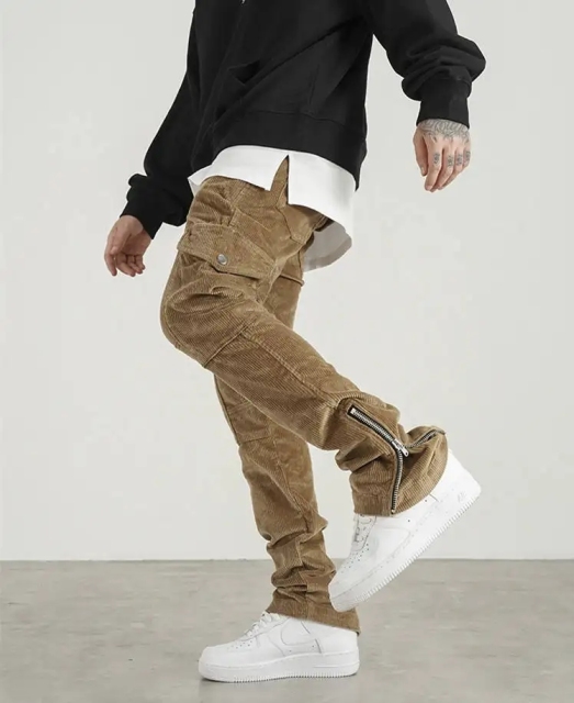 Factory Custom Trendy 100% Corduroy Breathable Comfortable Jogger Pants Also Suitable For Street Casual Pants