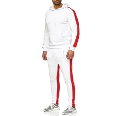 Custom Good Quality Men's Sports Clothing Oem Custom Gym Sweatsuit Polyester Stripe Mens Tracksuit