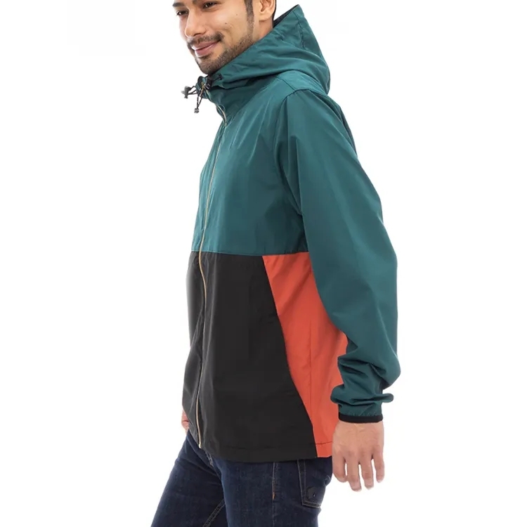 Oem Fashion New Waterproof Tactical Skin Jacket Men Raincoat Thin Coat Patchwork Windbreaker Jacket