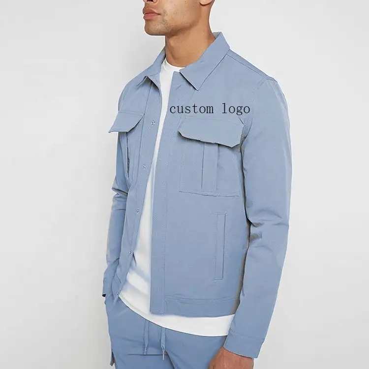 Custom Casual Cargo Pocket 100% Polyester Leisure Mens Jackets