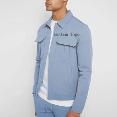 Custom Casual Cargo Pocket 100% Polyester Leisure Mens Jackets