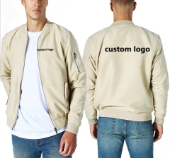 Oem Factory Custom Logo Utility Jackets For Men Zip Up Polyester Streetwear Plus Size Men's Jacket For High Quality