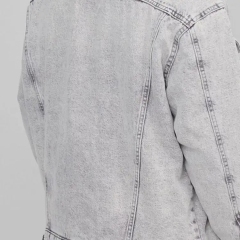 Oem Wholesale Light Blue Mens Faux Shearling Winter Denim Jackets