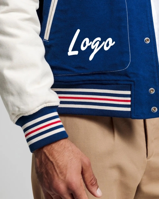 Custom Chenille Embroidery College Baseball Jacket Custom Cotton Letterman Men's Jackets Casual Varsity Men's Jackets