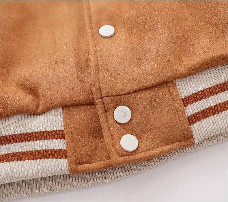 Wholesale Spring Autumn Baseball Embroidery Cardigan Button Colour Custom Fashion Long Sleeve Jacket For Men